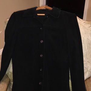 Women’s Black Suede Jacket Size Small INC